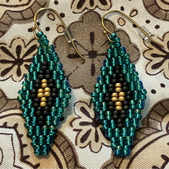 HAND CRAFTED BOHEMIAN BEADED EARRINGS *NEW *JAPANESE GLASS BEADS *LIGHTWEIGHT - Picture 9 of 9